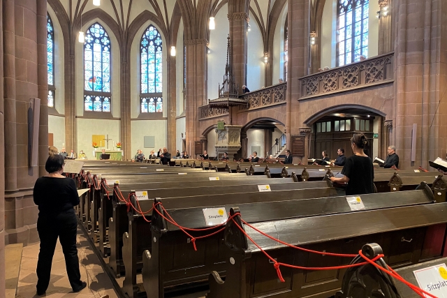 Chorkonzert mit Covid-19-Abständen