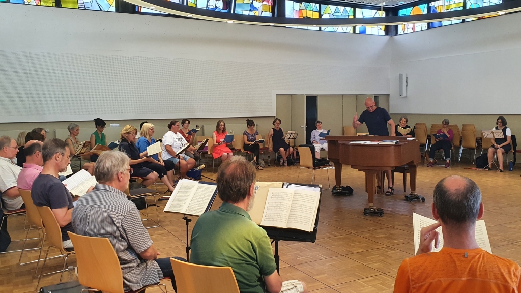 Chorprobe im Gemeindezentrum